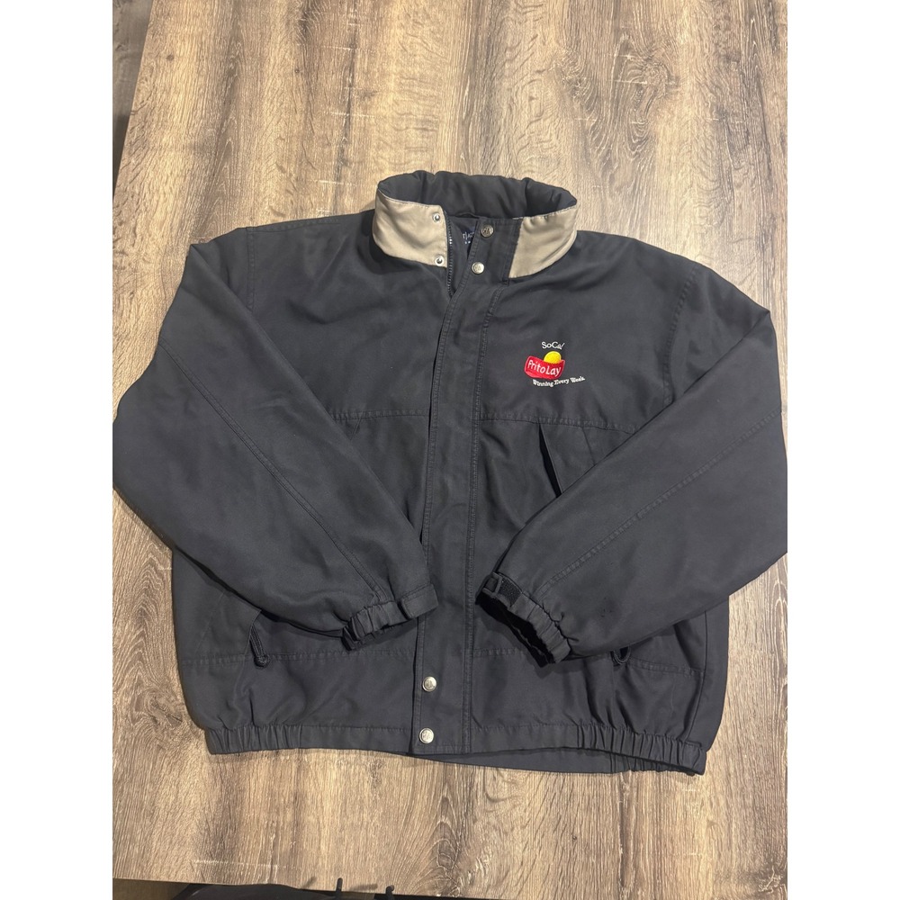 Port Authority Frito Lay SoCal Jacket Mens XL Black Full Zip Bomber J-740